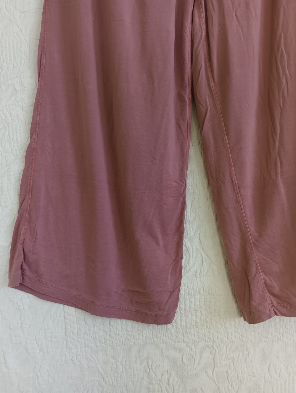 Free People Dusty Rose Wide Leg Lounge Pants Soft Stretchy Flowy Casual Sweats - Picture 3 of 9